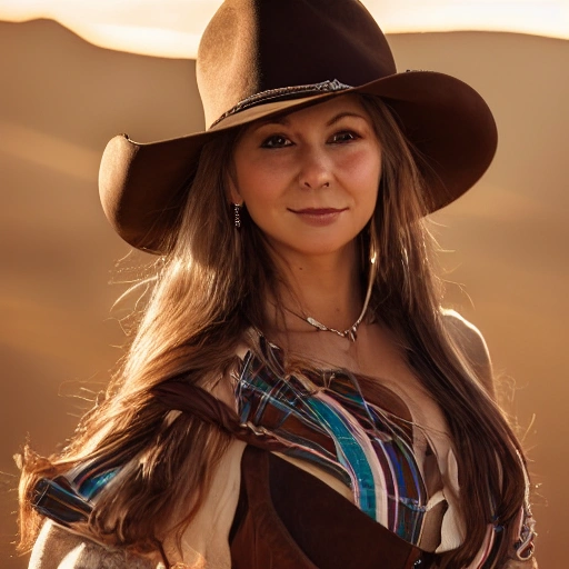professional portrait photograph of gorgeous rancher girl, (((sultry flirty look))), nude, seductive, alluring, beautiful symmetrical face, cute natural makeup, (wearing brown cowboy hat), (wearing traditional clothing), confident pose, elegant, feminine, ((Utah landscape in background)), wild west, ultra realistic, character concept art, highly detailed, intricate, (sharp focus), 85mm, medium shot, mid shot, (centered image composition), ((professionally color graded)), ((bright soft diffused light)), volumetric fog, trending on instagram, trending on tumblr, hdr 4k, 8k