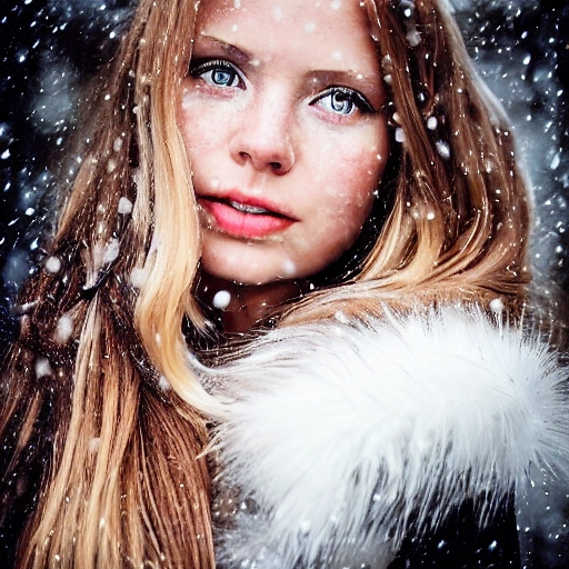 professional portrait photograph of a gorgeous! Norwegian girl in winter clothing with long wavy blonde hair, ((sultry flirty look)), freckles, beautiful symmetrical face, -artificial, -fake, -ugly, -barbylike eyes, cute natural makeup, ((standing outside in snowy city street)), stunning modern urban upscale environment, ultra realistic, concept art, elegant, highly detailed, intricate, sharp focus, depth of field, f/1.8, 85mm, medium shot, mid shot, (centered image composition), (professionally color graded), ((bright soft diffused light)), volumetric fog, trending on instagram, trending on tumblr, hdr 4k, 8k, indistinguishable from a photo taken with a dslr, 1girl, 1photo, -deformed face, #nofilter