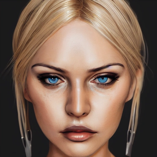 Hyper Realistic Portrait Of Blonde Sexy Girl Having A Choker An Arthub Ai