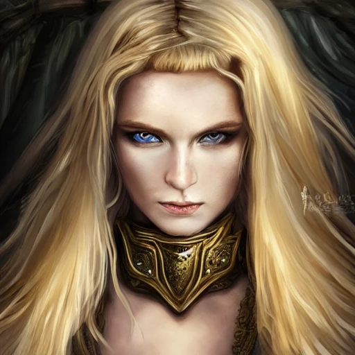 dark fantasy paladin, scandinavian woman 20 years old, long blonde hair, blue eyes, wearing light leather clothing, mystic, gold jewelry, medium breasts, wearing light breast armor, Rubens on crack style,  waist up portrait, intricate, realistic body, digital painting, masterpiece, expert, insanely detailed, 4k resolution, art by Luis Royo, style Ilya Kuvshinov,  wassilly kandinsky, perfect composition