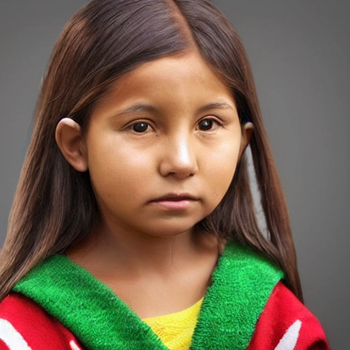 peruvian girl, very beatiful, photo realistic