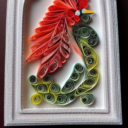 paper quilling, paper cut art, paper illustration, Turkey, thanksgiving, very detailed, 8k --v 4