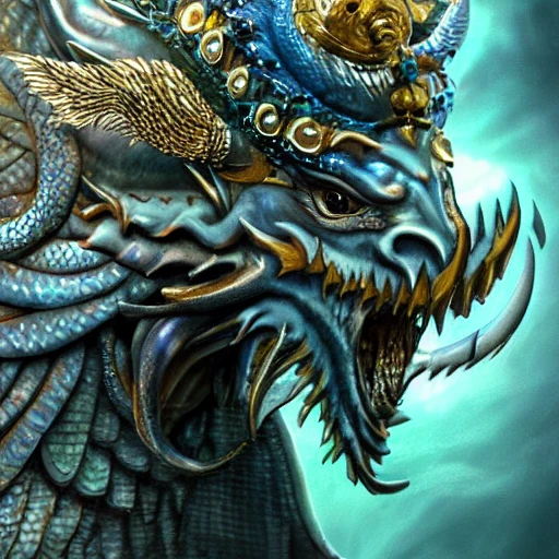 Close-up detailed hybrid man-dragon, Thai male angel with dragon scales face wearing Dragon Helm, cast a spell of summoning magic circle of Metatron lotus underwater, painting by Bosslogic, Thai emerald ornaments, wearing Thai jewelry, epic cinematic, hyperrealistic, elegant , Photorealistic, God rays, hyperdetailed, VRay Rendering, Unreal Engine, 8k, Ultra HD --ar 9:16 --iw 5 --s 5000 --uplight - Upscaled (Light) by @T Six (fast)