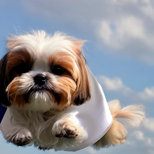 Shih tzu on store plane