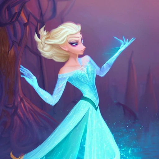 Elsa, d & d, fantasy, intricate, elegant, highly detailed, digit ...