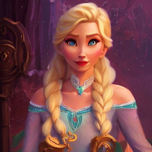 Elsa, d & d, fantasy, intricate, elegant, highly detailed, digit ...