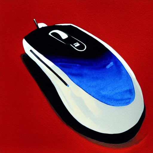 Computer mouse, Water Color