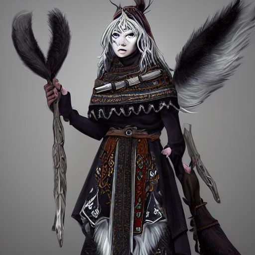 mdjrny-v4 style, artstation, pixiv, {{{dark fantasy rpg powerful dark mage from lapland}}}, simple solid color background, highly detailed, hyperrealistic full body portrait of female druid tribe leader from scandinavia, wearing jewelry and magic amulets made of small animal bones, {{wearing warm medieval clothing}}, heavy robe, light armor, magic, 1woman, gorgeous anime woman, illustrated, eye makeup, long dark natural hair, occultism, dark magic,  grim and gothic, medieval light armor, perfect anatomy, detailed eyes, sharp focus, beautiful eyes, strong colors, even lighting, fighting stance, simple solid background, {{in style of fire emblem the videogame}}, in style of hades the videogame, very thick black outlines, cartoony, in style of marvel comics, painted with ink, {very blunt borders}, adult cartoon, character concept art,  by HACCAN, by Kita Senri, by Suzuki Rika, by azu-taro, comic book cover style