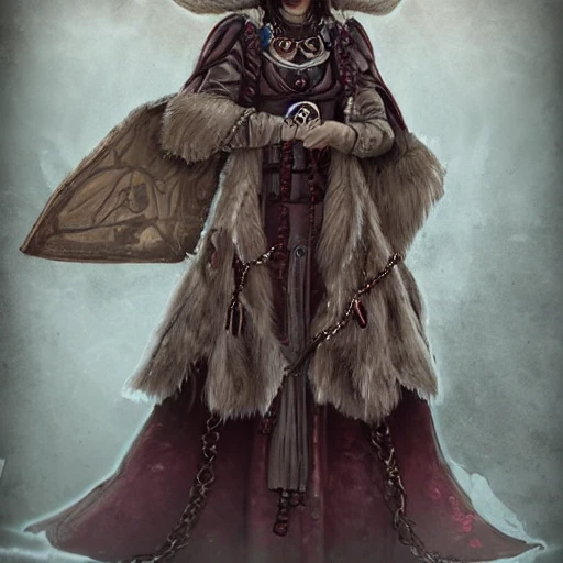 mdjrny-v4 style, artstation, pixiv, {{{dark fantasy rpg powerful dark mage from lapland}}}, simple solid color background, highly detailed, hyperrealistic full body portrait of female druid tribe leader from scandinavia, wearing jewelry and magic amulets made of small animal bones, {{wearing warm medieval clothing}}, heavy robe, light armor, magic, 1woman, gorgeous anime woman, illustrated, eye makeup, long dark natural hair, occultism, dark magic,  grim and gothic, medieval light armor, perfect anatomy, detailed eyes, sharp focus, beautiful eyes, strong colors, even lighting, fighting stance, simple solid background, {{in style of fire emblem the videogame}}, in style of hades the videogame, very thick black outlines, cartoony, in style of marvel comics, painted with ink, {very blunt borders}, adult cartoon, character concept art,  by HACCAN, by Kita Senri, by Suzuki Rika, by azu-taro, comic book cover style