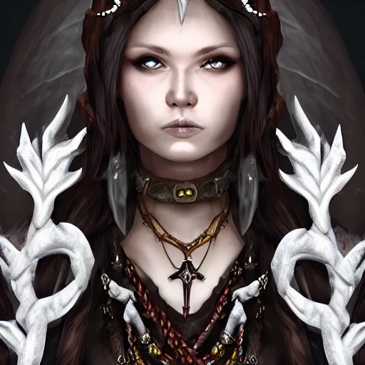 mdjrny-v4 style, artstation, pixiv, {{{dark fantasy rpg powerful dark mage from lapland}}}, simple solid color background, highly detailed, hyperrealistic full body portrait of female druid tribe leader from scandinavia, wearing jewelry and magic amulets made of small animal bones, {{wearing warm medieval clothing}}, heavy robe, light armor, magic, 1woman, gorgeous anime woman, illustrated, eye makeup, long dark natural hair, occultism, dark magic,  grim and gothic, medieval light armor, perfect anatomy, detailed eyes, sharp focus, beautiful eyes, strong colors, even lighting, fighting stance, simple solid background, {{in style of fire emblem the videogame}}, in style of hades the videogame, very thick black outlines, cartoony, in style of marvel comics, painted with ink, {very blunt borders}, adult cartoon, character concept art,  by HACCAN, by Kita Senri, by Suzuki Rika, by azu-taro, comic book cover style