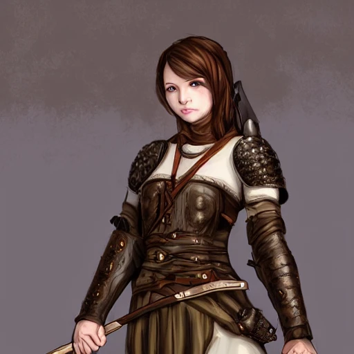 mdjrny-v4 style, artstation, pixiv, {{{fantasy rpg warrior princess holding a spear in her hand}}}, simple solid color background, highly detailed, {{hyperrealistic full body portrait of young woman from scandinavia}}, wearing jewelry, {{wearing medieval leather armor}}, medieval hunter gear, magic, 1woman, gorgeous anime woman, illustrated, eye makeup, long natural hair, grim and gothic, perfect anatomy, beatiful and detailed eyes, sharp focus, beautiful eyes, strong colors, even lighting, guard stance, simple solid background, {{in style of fire emblem the videogame}}, in style of hades the videogame, very thick black outlines, cartoony, in style of marvel comics, painted with ink, {very blunt borders}, adult cartoon, character concept art,  by HACCAN, by Kita Senri, by Suzuki Rika, by azu-taro, comic book cover style