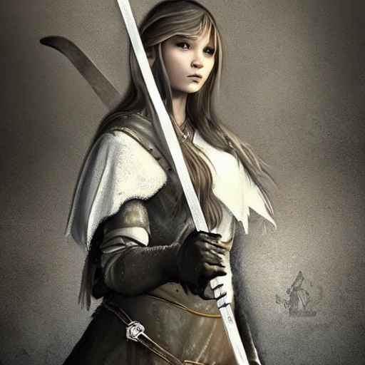 mdjrny-v4 style, artstation, pixiv, {{{nordic fantasy rpg maiden holding a spear}}}, simple solid color background, highly detailed, {{hyperrealistic full body portrait of young petite woman from scandinavia}}, wearing jewelry, {{wearing white light medieval leather armor}}, magic, 1woman, gorgeous anime woman, illustrated, eye makeup, long natural hair, grim and gothic, perfect anatomy, beatiful and detailed eyes, sharp focus, beautiful eyes, strong colors, even lighting, guard stance, simple solid background, {{in style of fire emblem the videogame}}, in style of hades the videogame, very thick black outlines, cartoony, in style of marvel comics, painted with ink, {very blunt borders}, adult cartoon, character concept art,  by HACCAN, by Kita Senri, by Suzuki Rika, by azu-taro, comic book cover style