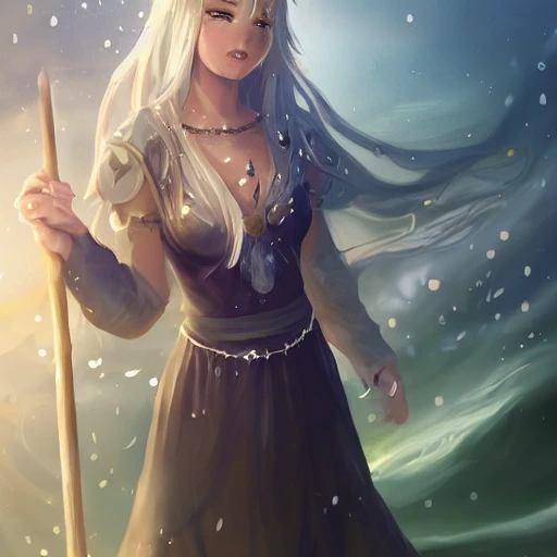 mdjrny-v4 style, artstation, pixiv, {{{nordic fantasy rpg goddess of sea with magical powers}}}, simple background, highly detailed, {{hyperrealistic waist up portrait scandinavia}}, wearing jewelry, {{wearing light medieval dress}}, magic, water drops, water splash, wet clothes, partly see-through, body fused with water, overflowing magical energy, 1woman, gorgeous anime woman, illustrated, eye makeup, natural hair, grim and gothic, perfect anatomy, beautiful and detailed eyes, sharp focus, strong colors, even lighting, guard stance, simple background, {{in style of fire emblem the videogame}}, in style of hades the videogame, very thick black outlines, cartoony, in style of marvel comics, painted with ink, {very blunt borders}, adult cartoon, character concept art,  by HACCAN, by Kita Senri, by Suzuki Rika, by azu-taro, comic book cover style