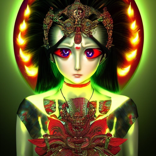 3d Render Anime Girl Beautiful Anime Girl Goddess Durga Junj Arthubai