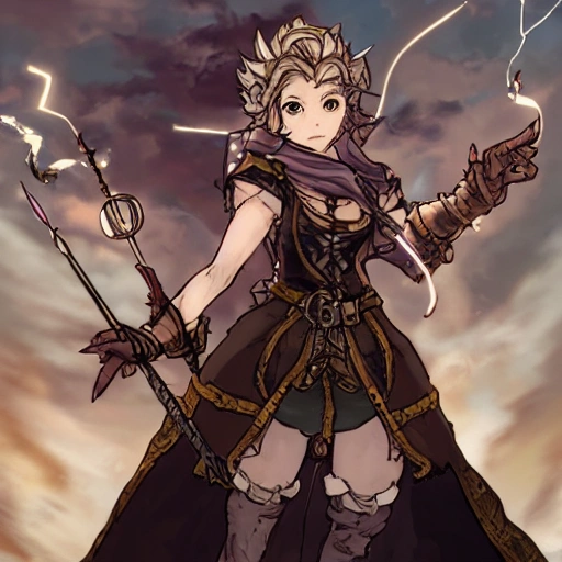 {{{octopath traveler style rpg character art of powerful dark fantasy thunder goddess who is casting a lightning spell with her hands}}}, highly detailed, {hyperrealistic waist up portrait of 30 years old feminine mage with simple background oil colors}, overflowing energy, dark hair color, wearing medieval dress, wearing light medieval armor, wearing jewelry, illustrated, beautiful and detailed eyes, busty, voluptous body,  mysterious and seductive look, sharp focus, elegant, volumetric lighting, smooth, in style of videogame character art, 1woman, thick black outlines, cartoony, anime, art by artgerm, trending artstation