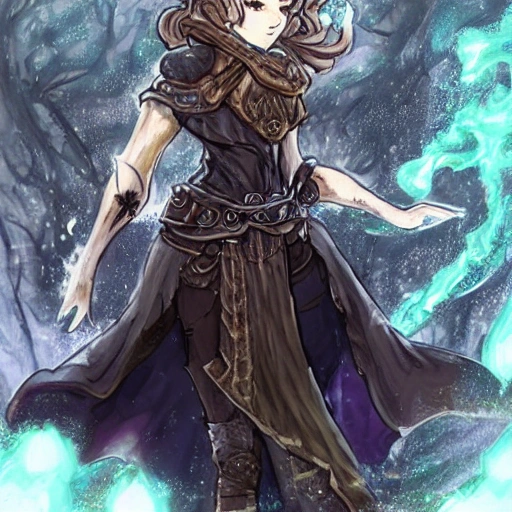 {{{octopath traveler style rpg character art of powerful dark fantasy mage woman who is casting a fire spell with her hands}}}, highly detailed, {hyperrealistic waist up portrait of 40 years old warrior princess with simple background oil colors}, overflowing energy, dark hair color, wearing medieval dress, wearing light medieval armor, wearing jewelry, illustrated, beautiful and detailed eyes, busty, voluptous body,  mysterious and seductive look, sharp focus, elegant, volumetric lighting, smooth, in style of hades videogame character art, 1woman, thick black outlines, cartoony, anime, art by artgerm, trending artstation