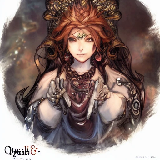 {{{octopath traveler style rpg character art of powerful fantasy flame goddess who is casting a fire spell with her hands}}}, highly detailed, {hyperrealistic waist up portrait of 40 years old magical warrior lady with simple background oil colors}, overflowing energy, dark hair color, wearing light medieval leather armor, wearing jewelry, illustrated, beautiful and detailed eyes, busty, voluptous body,  mysterious and seductive look, sharp focus, elegant, volumetric lighting, smooth, in style of hades videogame character art, 1woman, thick black outlines, cartoony, anime, art by artgerm, trending artstation