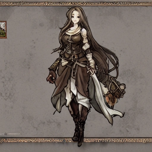 {{{octopath traveler style rpg character art of fantasy farm maiden}}}, highly detailed, {hyperrealistic waist up portrait of 30 years old Scandinavian woman with simple background oil colors}, overflowing energy, light hair color, straight long hair, wearing light medieval white linen dress, wearing necklace, illustrated, beautiful and detailed eyes, busty, mysterious and seductive look, sharp focus, elegant, volumetric lighting, smooth, in style of hades videogame character art, 1woman, thick black outlines, cartoony, anime, art by artgerm, trending artstation