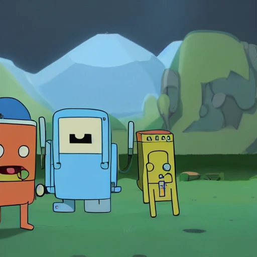 A realistic image of a letter M, BMO adventure time, accurate, unreal engine, 4k