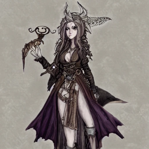 {{{octopath traveler style fantasy rpg character art of slightly smiling female nordic voodoo shaman}}}, highly detailed, {hyperrealistic upper body portrait of 30 years old lady who knows dark magic with simple background oil colors}, wearing medieval animal leather robe, wearing necklaces and talismans, long hair, illustrated, beautiful and detailed eyes, dark hair, skinny body, mysterious mage, sharp focus, elegant, volumetric lighting, smooth, in style of hades videogame character art, 1woman, thick black outlines, cartoony, anime, art by artgerm, trending artstation