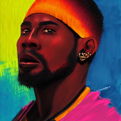 d ultra sharp, realistic ,trending on artstation, vibrant aesthetic,  portrait of  kuduro singer nagrelha dos lambas