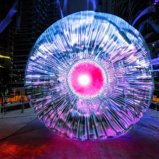 Dreamlikeart, a massive plasma ball the size of a skyscraper, dreamlikeart

