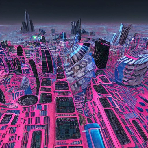 Create a futuristic cityscape inspired by the Maasai tribe's vibrant fabric prints, in stunning 8k resolution. The city should be a realistic depiction of what an advanced society influenced by Maasai culture might look like. It should incorporate elements of Maasai design and aesthetics, such as bold patterns and bright colors. The image should transport the viewer to a world that feels both familiar and unlike anything they have ever seen before