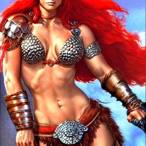 red sonja by jeff easley, 3D