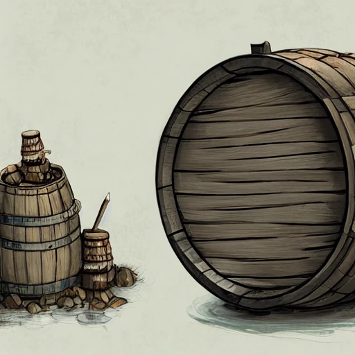 book illustration, of (wooden barrel filled with moldy water), concept, d & d, high fantasy, detailed, digital art, artstation, smooth, sharp focus, fantasy, intricate, elegant, highly detailed, digital painting, isometric, concept art, illustration, artstation trending, pixiv, deviantart, (((!!!solid background!!!!))), (((white background))), (((transparent background))), Water Color