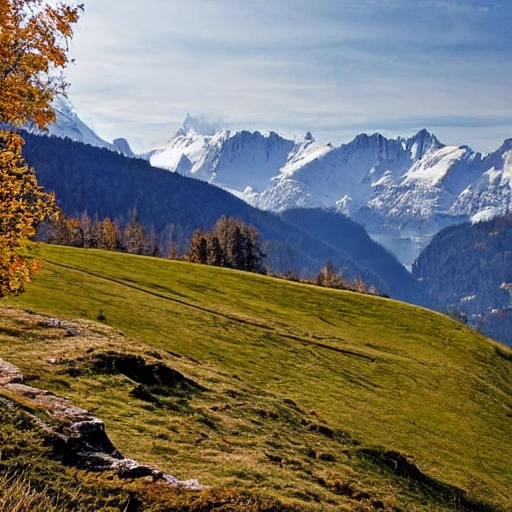 paysage de montagnes Suisse enneigées