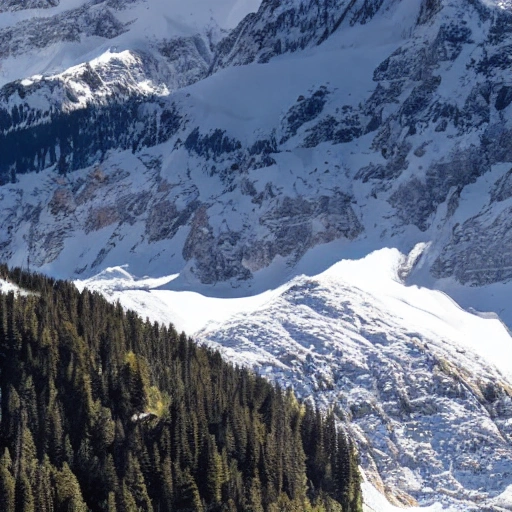 paysage givré de montagnes Suisse enneigées