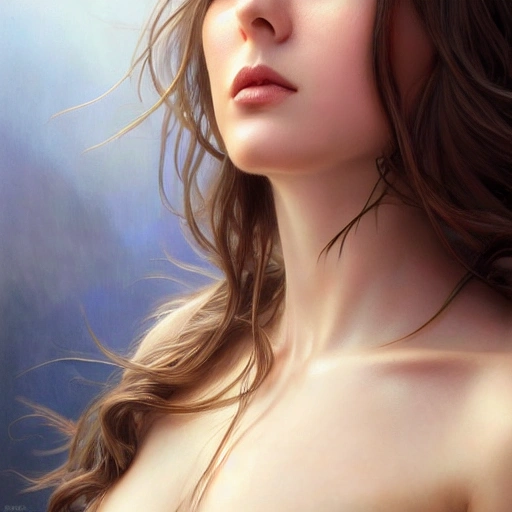 ultra realistic photo portrait of beautiful goddess, bust shot, beautiful symmetrical face, nonchalant kind look, long brunette hair, realistic round eyes, tone mapped, elegant, highly detailed, digital painting, artstation, concept art, smooth, sharp focus, art by artgerm and greg rutkowski and alphonse mucha, 4k, 
