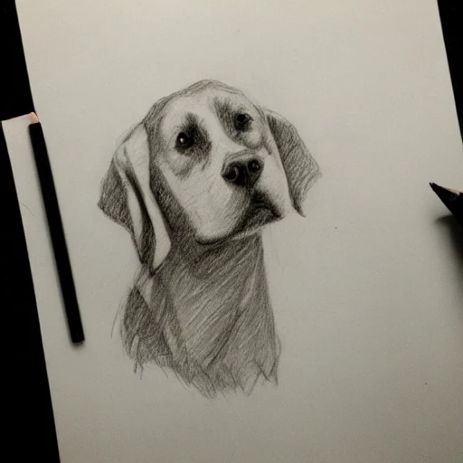 , Pencil Sketch, woman, beautiful, blonde, dog
