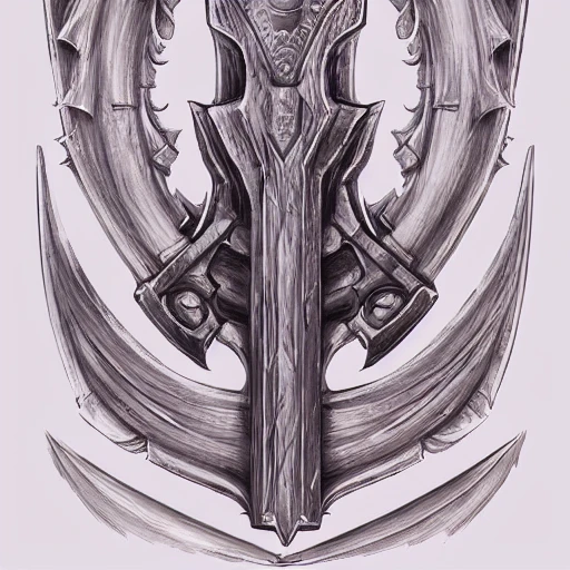 book illustration of (Axe handle), concept, d & d, high fantasy, 