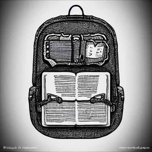 book illustration of (traveler small backpack with opened mouth), concept, d & d, high fantasy, detailed, digital art, artstation, smooth, sharp focus, fantasy, intricate, elegant, highly detailed, digital painting, isometric, concept art, illustration, artstation trending, pixiv, deviantart, (((!!!solid background!!!!))), (((white background))), (((transparent background))), Water Color, Oil Painting