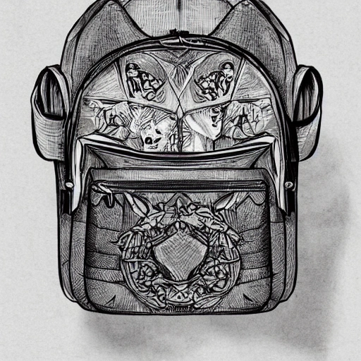 book illustration of (traveler small backpack with loud opened mouth), concept, d & d, high fantasy, detailed, digital art, artstation, smooth, sharp focus, fantasy, intricate, elegant, highly detailed, digital painting, isometric, concept art, illustration, artstation trending, pixiv, deviantart, (((!!!solid background!!!!))), (((white background))), (((transparent background))), Water Color, Oil Painting