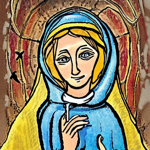 Mother mary, Cartoon