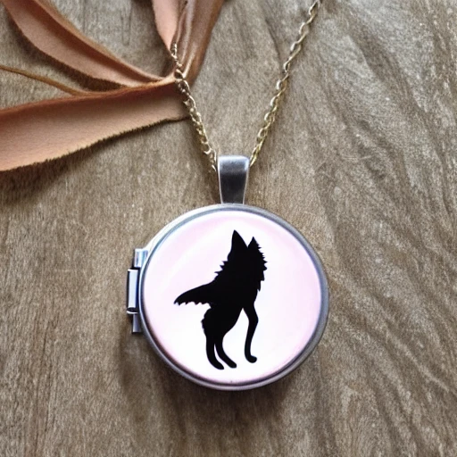 furry, Cartoon, Female, Wolf, Full Body, neck locket