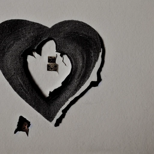 broken heart, intricate details