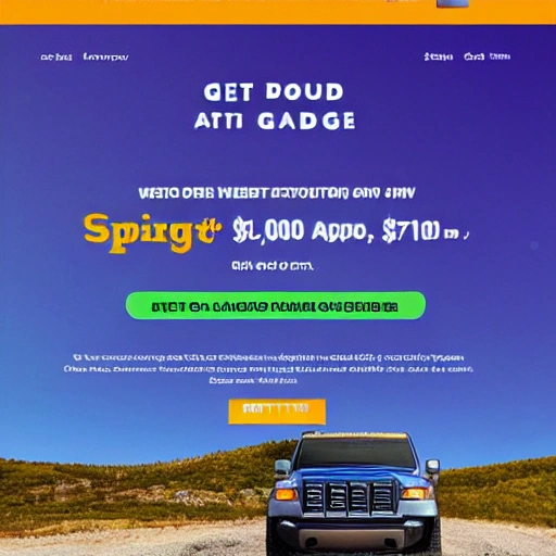 website landing page for Get Outside - Spring Campaign Promo $1,000 OFF Select Inventory of Trucks SUVs & Jeeps April 1 - 30, 2023 ui ux 