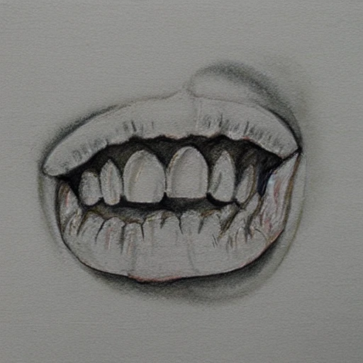 tooth bone, Pencil Sketch, Water Color, Oil Painting
