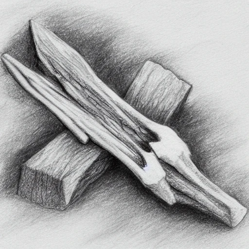 dragon tooth bone, Pencil Sketch