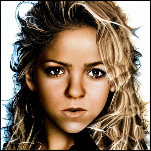 face shakira mix terminator, 3D