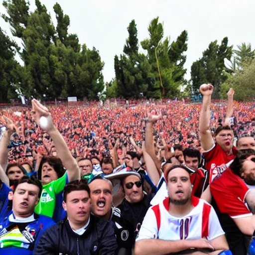 Soccer Fan San Lorenzo de Almagro in the Nuevo Gasómetro