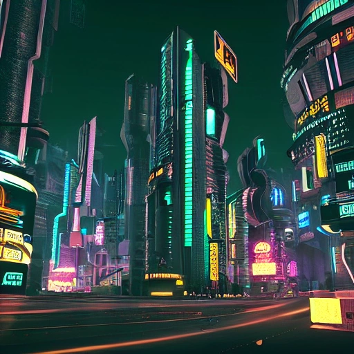 Cyberpunk City Night