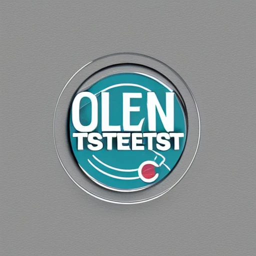 modern clean circular logo with the text "TEST", centered