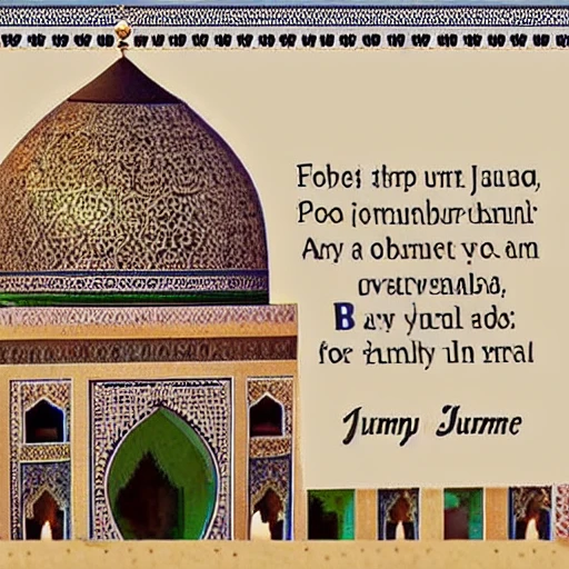 Jummah Mubarak Post With Text 