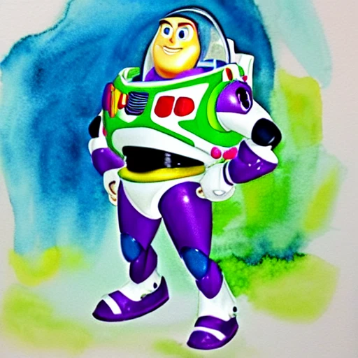 Buzz light year, Water Color