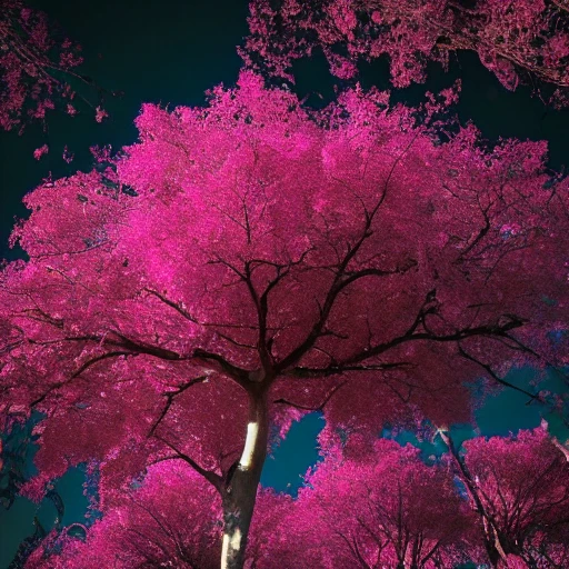 pink tree very detailed, wide angle. , Unreal Engine 5, Cinematic, Color Grading, portrait Photography, Ultra-Wide Angle, Depth of Field, hyper-detailed, beautifully color-coded, insane details, intricate details, beautifully color graded, Unreal Engine, Cinematic , Color Grading, Editorial Photography , Photography, Photoshoot, Shot on 70mm lens, DOF, Tilt Blur, Shutter Speed 11000, F22, White Balance, 32k, Super-Resolution, Megapixel, Pro Photo RGB , VR , Lonely, Good, Massive, Half rear Lighting, Backlight, Natural Lighting, Incandescent, Moody Lighting, Cinematic Lighting, Studio Lighting, Soft Lighting, Volumetric, Conte-Jour, Beautiful Lighting, Accent Lighting, Global Illumination, Screen Space Global Illumination, Ray Tracing Global Illumination, Optics, Scattering, Glowing, Shadows, Rough, Shimmering, Ray Tracing Reflections, Lumen Reflections, Screen Space Reflections, Diffraction Grading, Chromatic Aberration, GB Displacement, Scan Lines, R a y Traced, Anti-Aliasing, Shaders, OpenGL-Shaders, GLSL-Shaders, Post Processing, Post-Production, Cell Shading, Tone Mapping, CGI, VFX, SFX, insanely detailed and intricate , hyper maximalist , elegant, hyper realistic, super detailed, dynamic pose, photography, Hyper realistic, volumetric, photorealistic, ultra photoreal, ultra-detailed, intricate details, 8K, super detailed, full color
