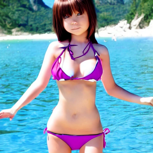 Vetor de Anime manga girl. In a summer bikini swimsuit do Stock | Adobe  Stock-demhanvico.com.vn